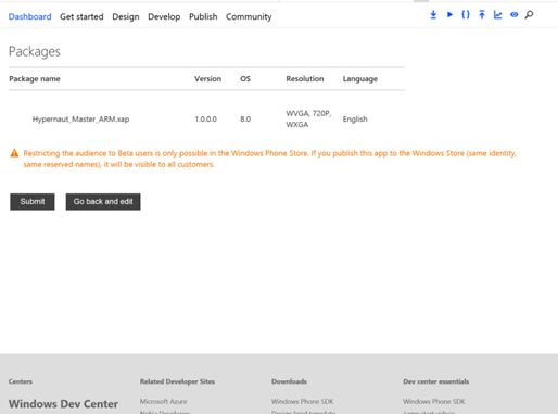 Packages in Windows Phone